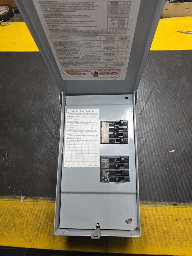Seamens Outdoor Load Center With Breakers 8 Circuits Installed