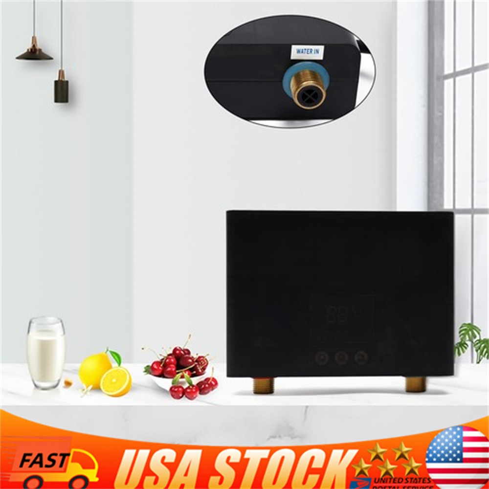 110V Instant Electric Tankless Hot Water Heater Shower Boiler Kitchen Bathroom