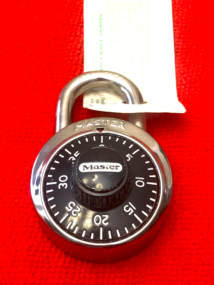 Vintage *NEW* Master Lock 1525 Padlock Combination Lock With Code Paper
