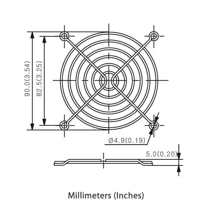 AC Infinity 92mm Wire Fan Guard