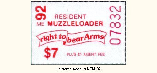 D2K Maine Muzzle-Loader Stamp 1992 $7.00