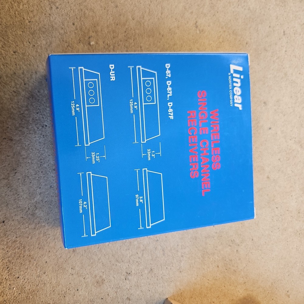 Linear D-67 Wireless Single Channel Receiver - NEW #158