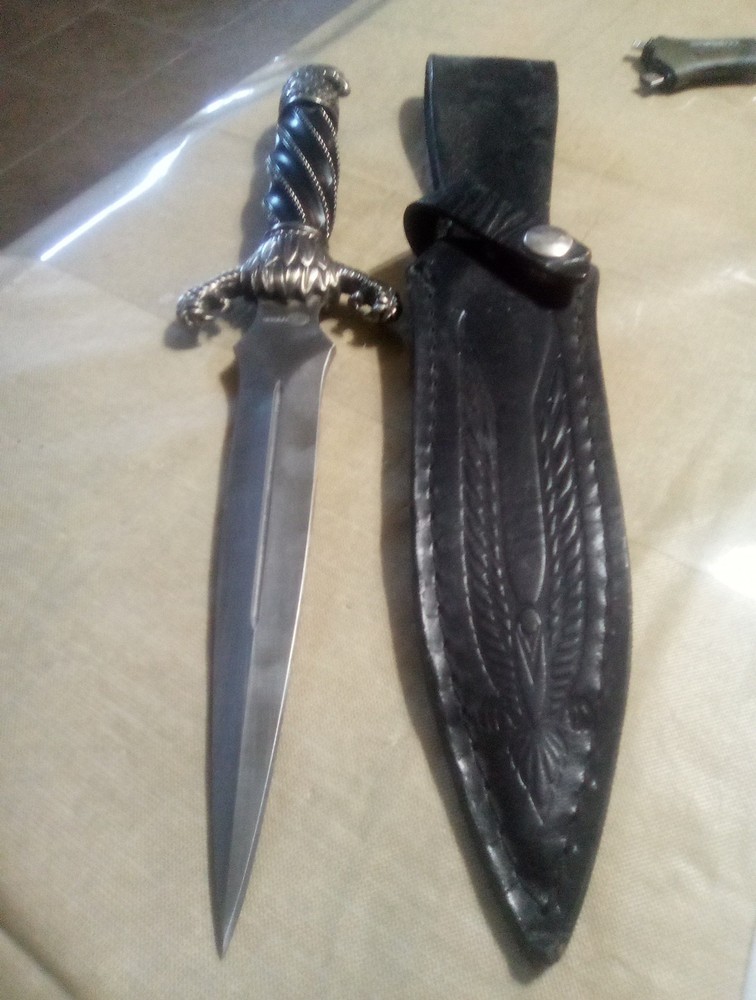 Eagle Head 13" Fantasy Medieval Fixed Blade Dagger with Decorative Sheath