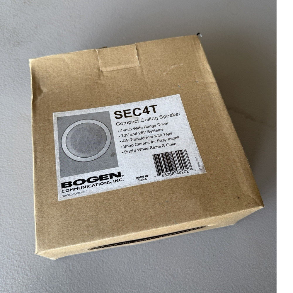 Bogen SEC4T Compact Ceiling Speaker White with Bezel & Grille