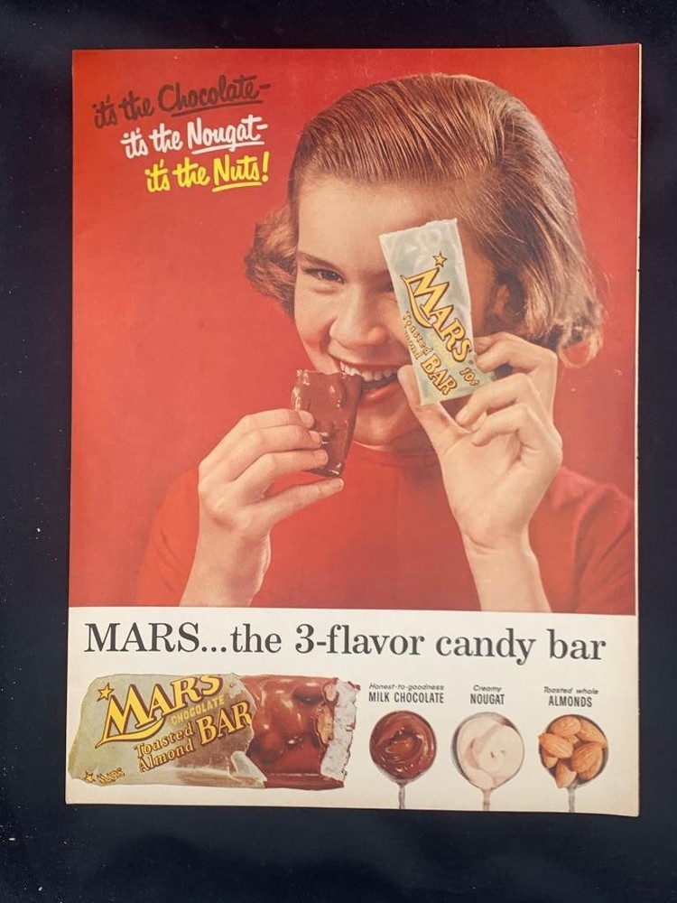 Magazine Ad* - 1957 - MARS Candy Bars