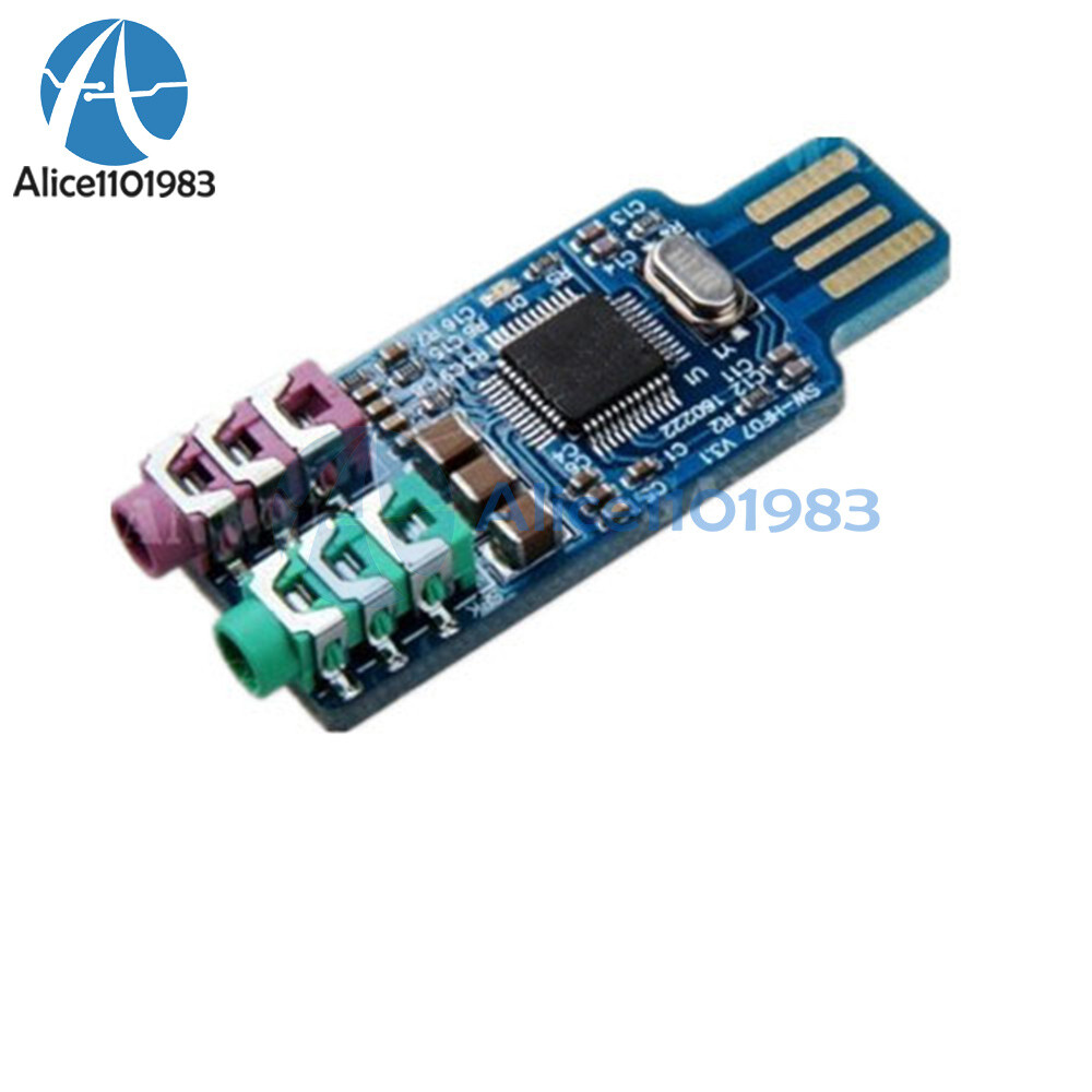 20Pieces CM108 USB Drive Free USB Sound Card Module For Laptop Computer External