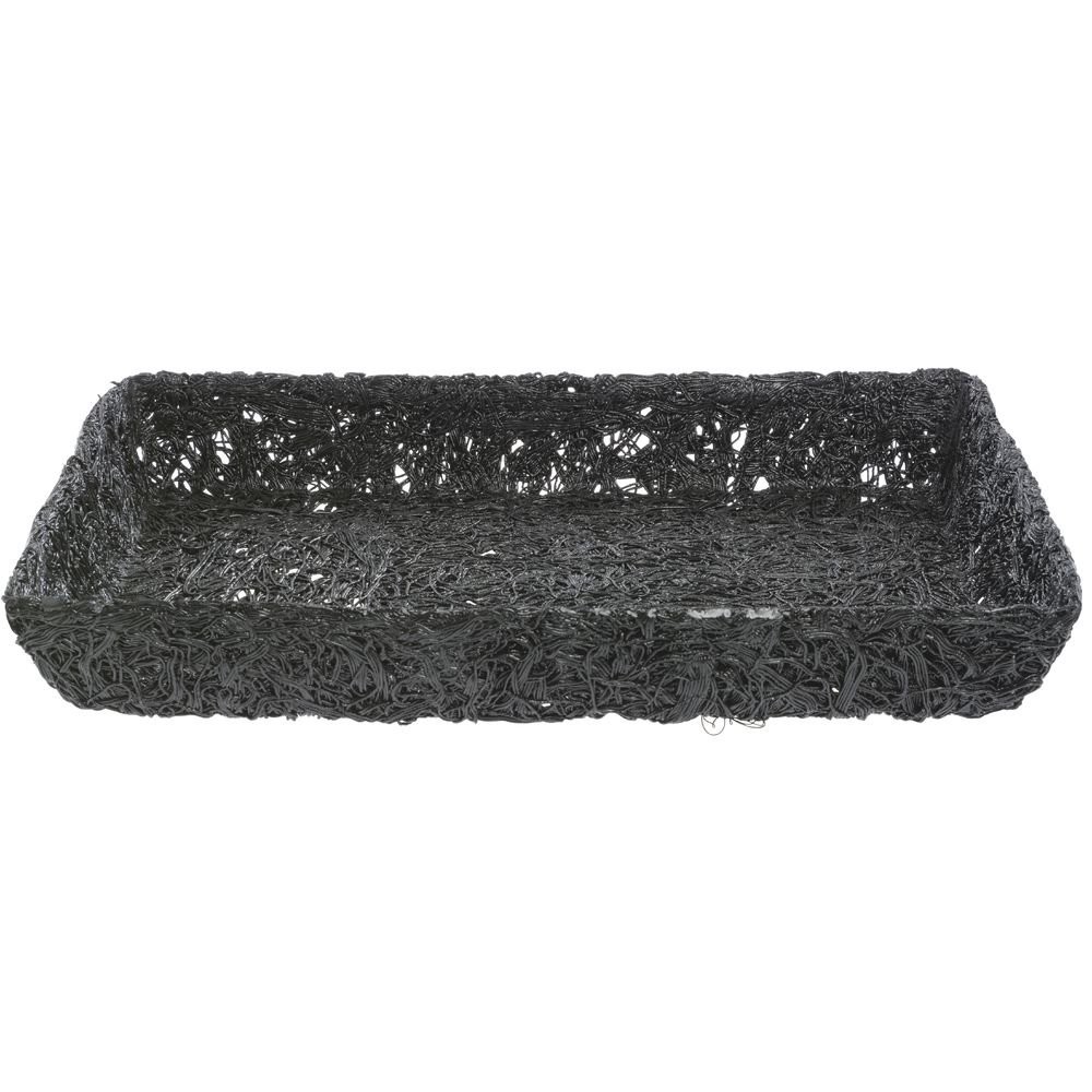 Ventilated Produce Tray Rectangular Black Plastic- 21"L x 14"W x 3"H