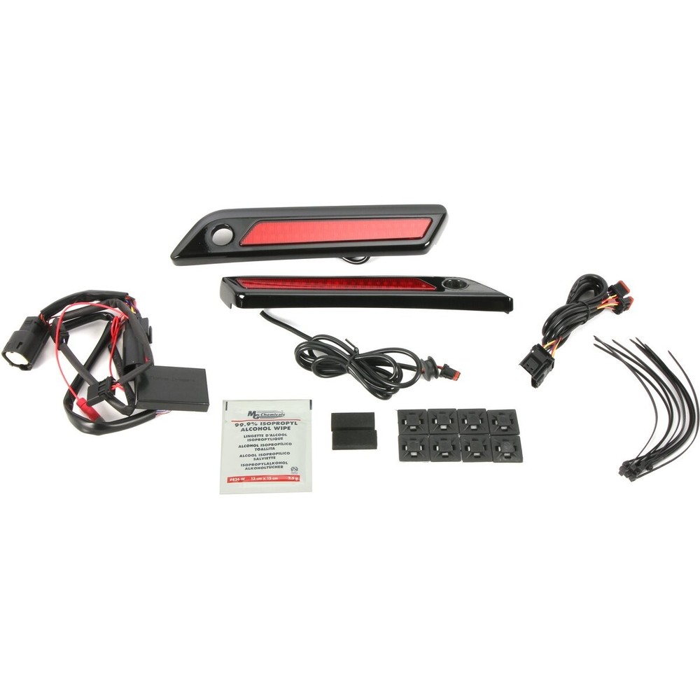 Custom Dynamics Black Saddlebag Lights w/Red Lens-CD-SBL-DC-RB