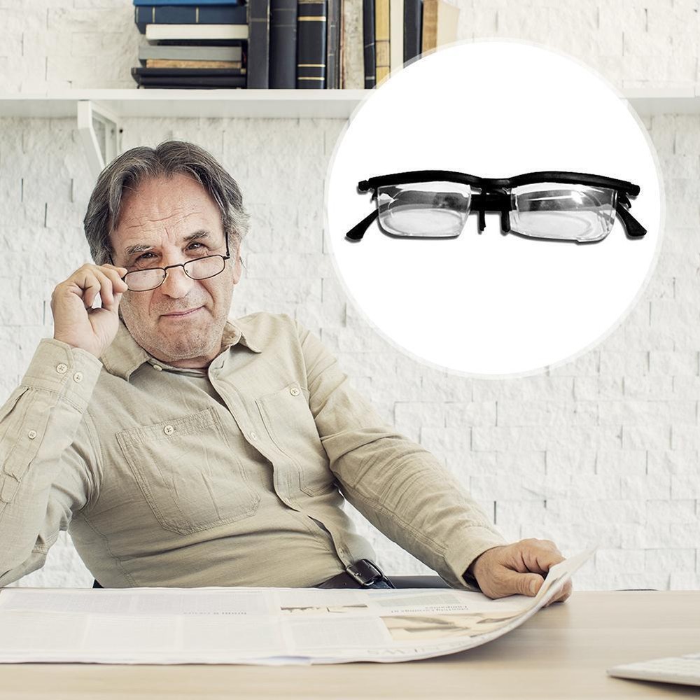 Vision Focus Adjustable Reading Glasses Myopia Eye Glasses Variable Lens Magnify