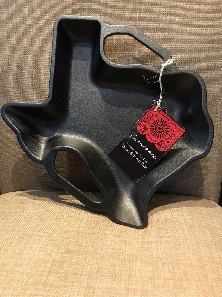 Cocinoware Texas Shaped Cast Iron Skillet NWT
