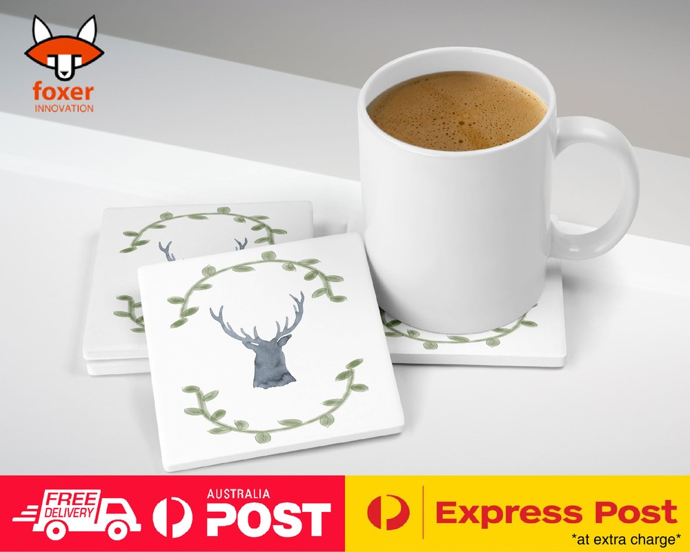 COASTER COFFEE DRINKING MAT|CUTE DEER #1