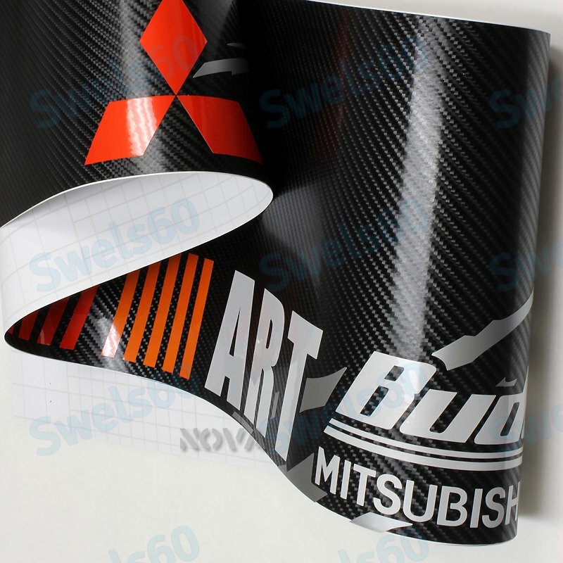 Windshield Carbon Fiber Banner Decal For Mitsubishi EVO Ralliart Eclipse Sticker