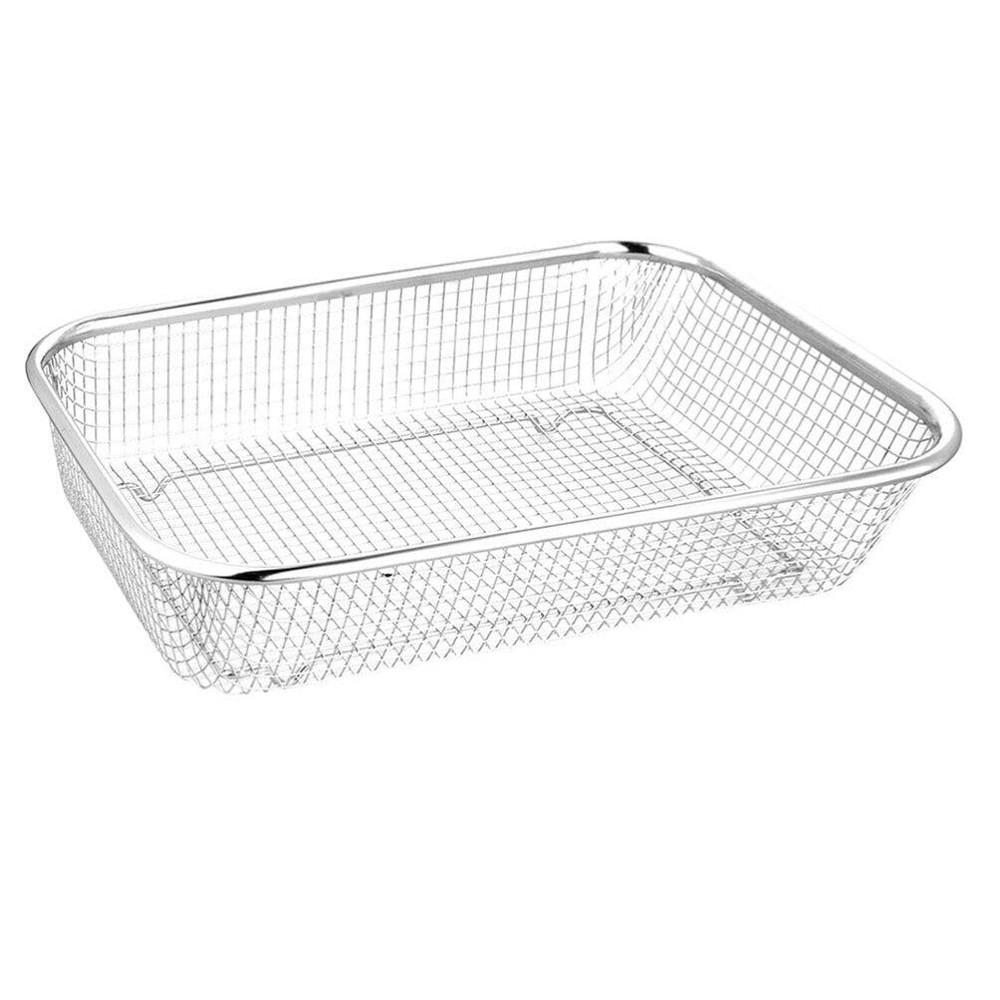 Stainless Steel Rectangular Colander 14.56X10.62X2.95 Inch Multi-Function Mes...