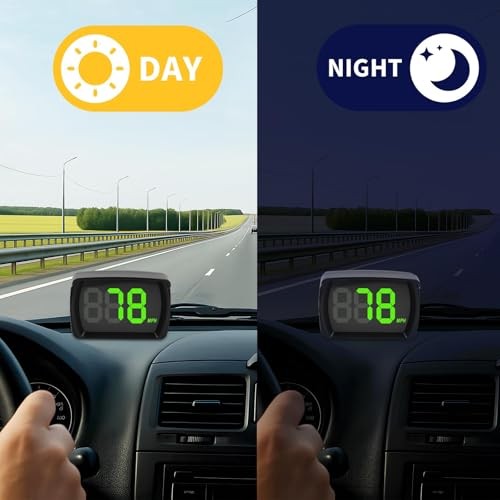 GPS Digital Speedometer for Car Universal HUD Speed Meter with LED Large MPH