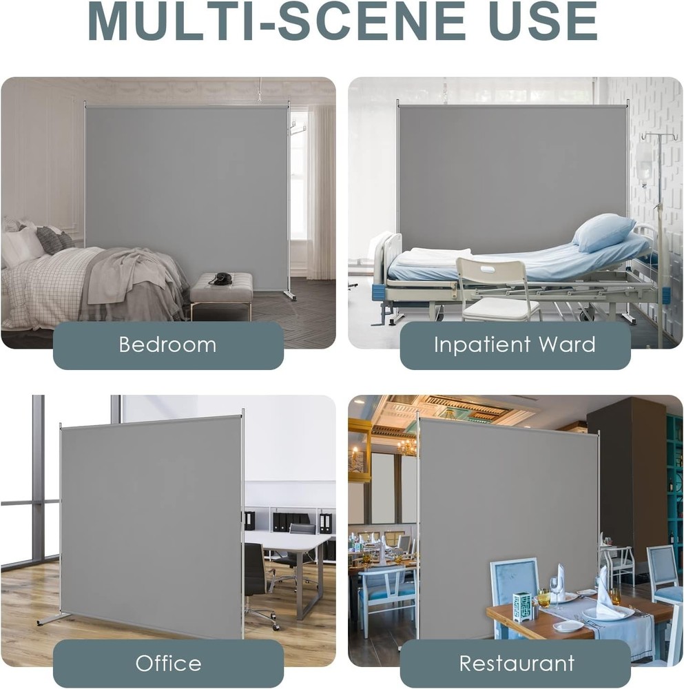 Single Large Panel Room Divider, Privacy Screen for Office, Partition Separators
