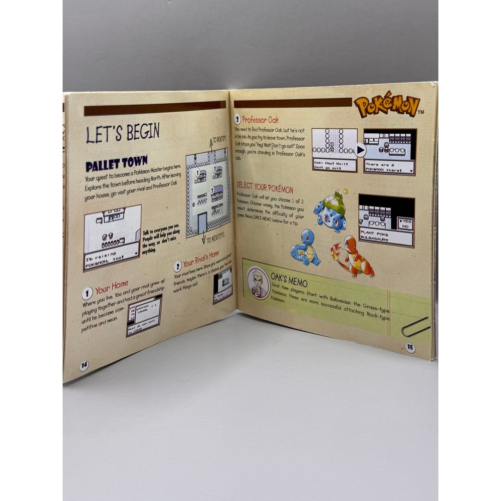 Pokemon Red Manual for Nintendo Gameboy