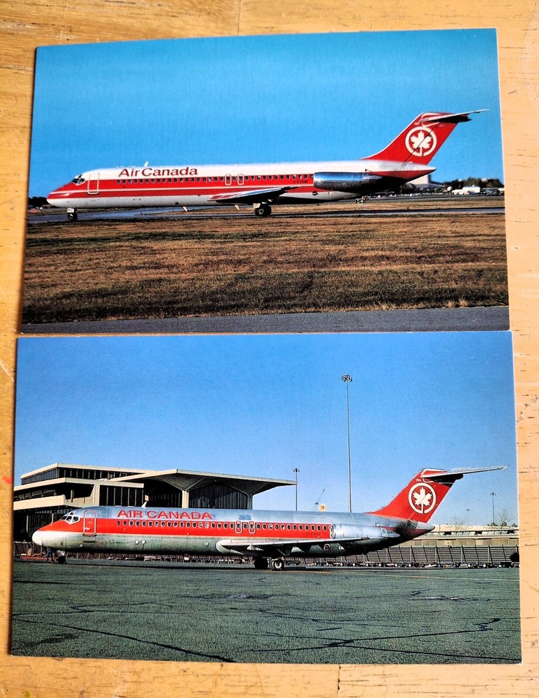 AIR CANADA 2 Postcards Douglas DC-9-31  + Douglas DC-9-32