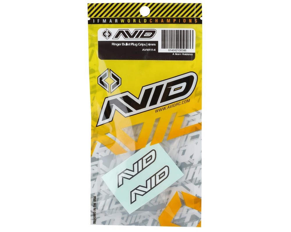 Avid RC Ringer Plug Grips w/4mm Bullets [AVD10111-4]