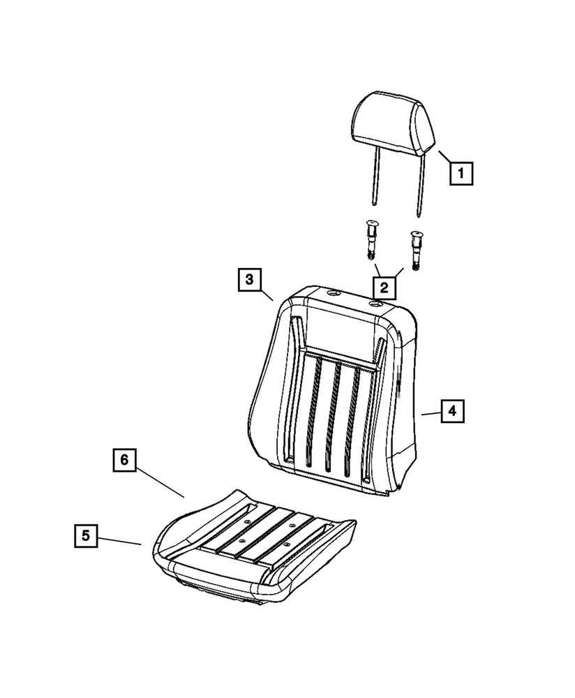 Genuine Mopar Headrest Sleeve Locking 1UV38MBBAA