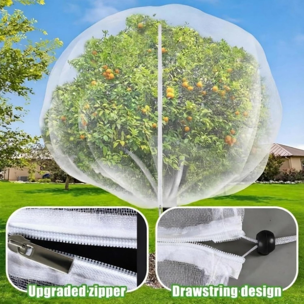 2 Pcs 10 X 14 Ft Large Fruit Tree Netting for Protecting Fruit from Squirrels Bi