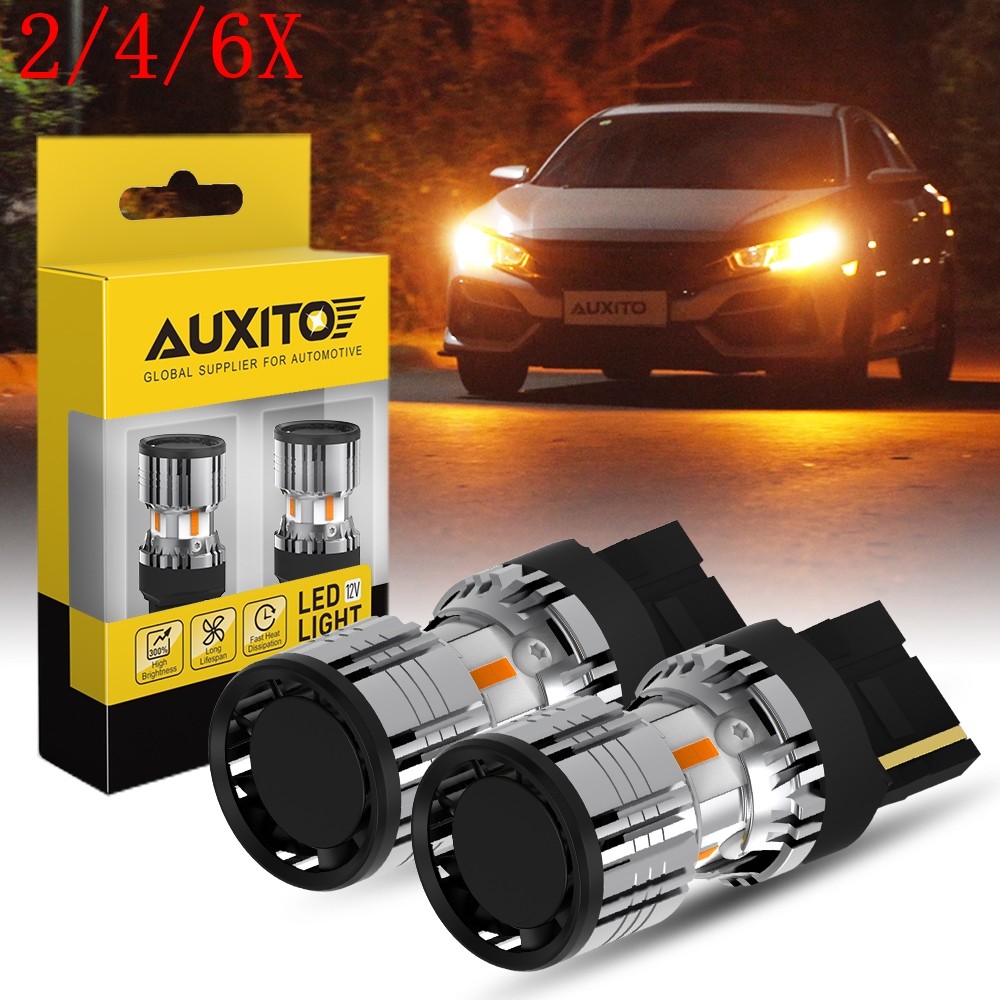 2/4/6X 7440/7443 LED Turn Signal Light Bulbs Anti Flash Hyper Amber Super Bright