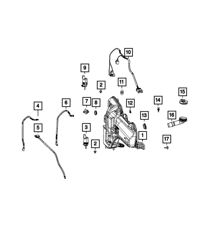 Genuine Mopar Washer Windshield Pump 68507271AA