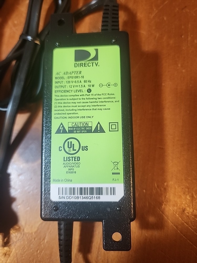 2 Direct TV Streaming Box Power Source AC Adapter Model EPS10R1-16