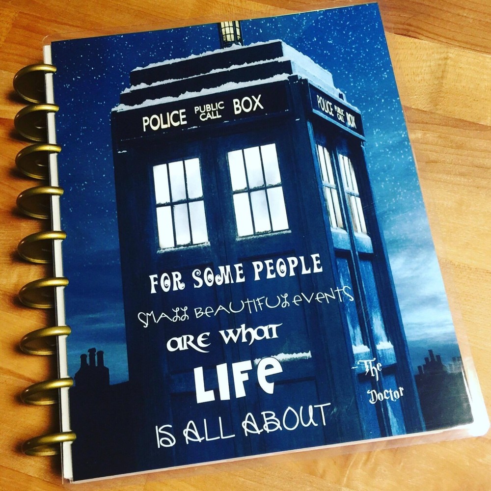 Dr Who Inspired Front/Back Cover Set for use with Classic HAPPY Planner