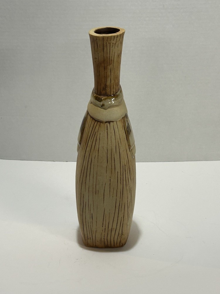 Ceramic Muted Color Tall Santa Vase ￼