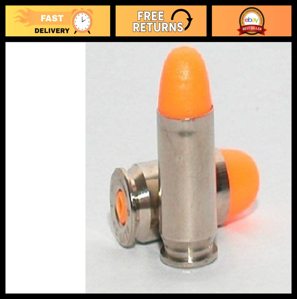 45 ACP Dummy Rounds - 10 Pack Action Trainer, Orange ABS Plastic, Safe Practice