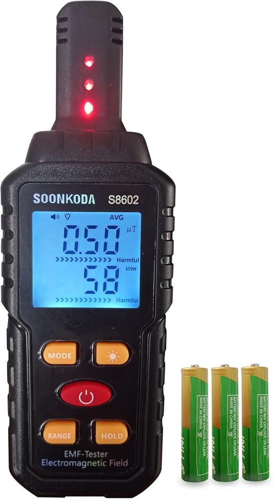 3 in 1 EMF Meter,Emf Reader,Electromagnetic Field Radiation Detector,Emf Tester