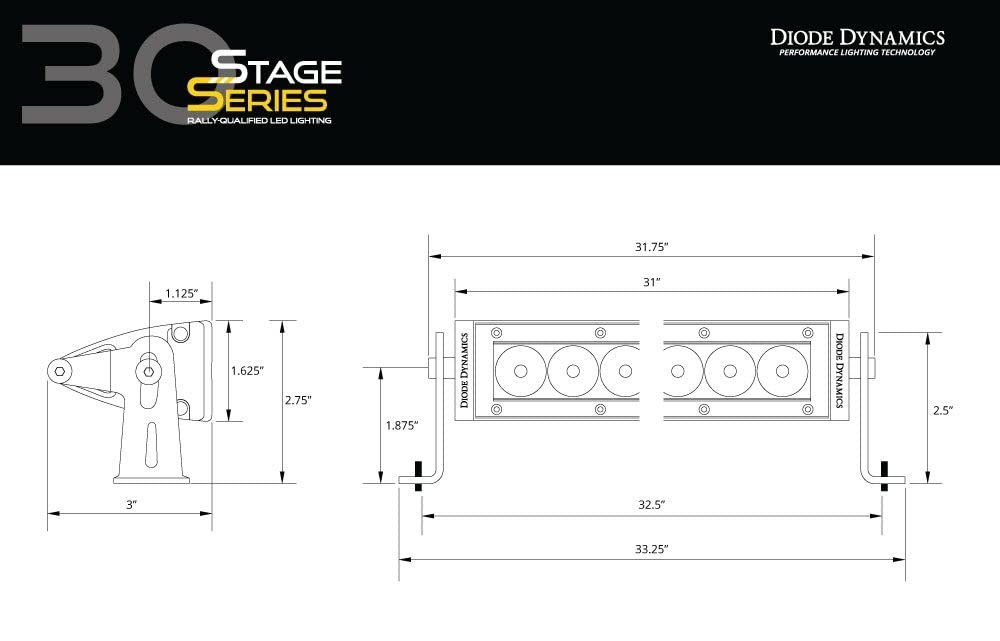 Diode Dynamics Dd5018 Ss30 White Driving Light Bar