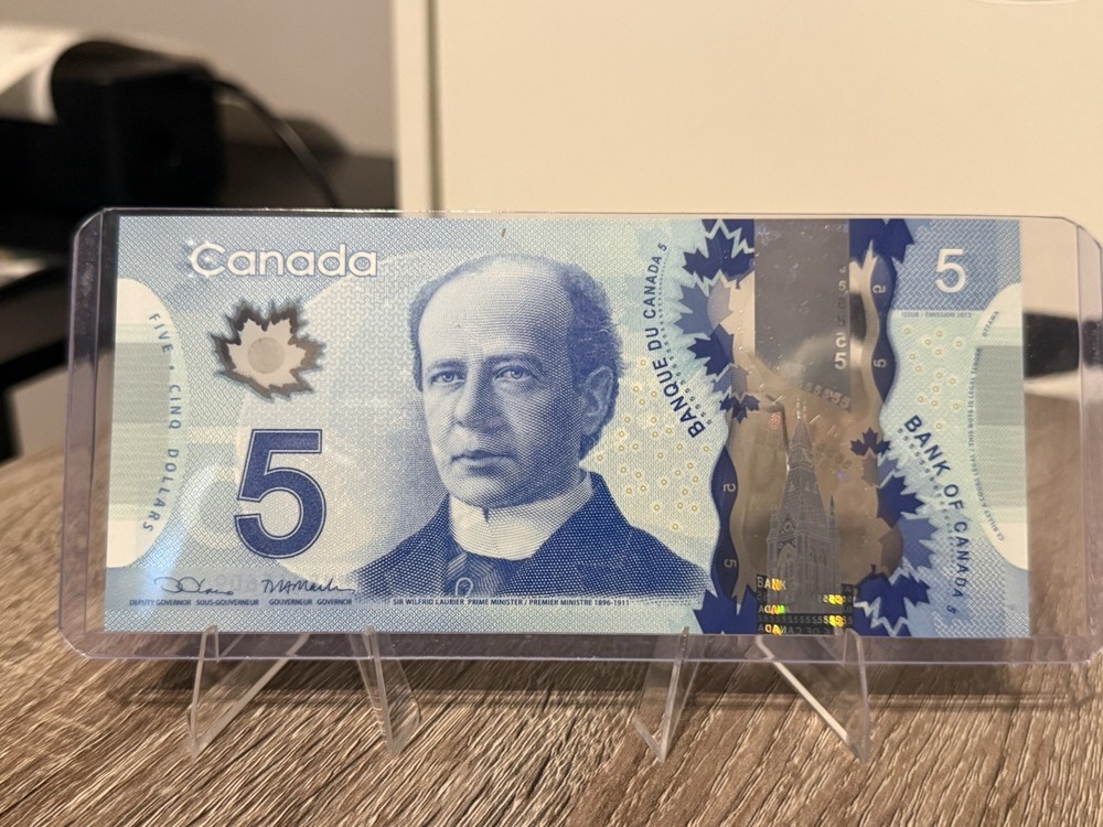 Canada $5 Polymer Banknote 2013 Uncirculated Uncertified Ungraded Polymer Notes