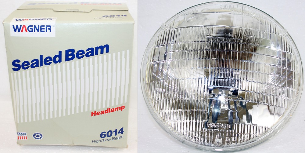 Wagner Sealed Beam 7" Round Headlight #6014 12v Car Truck Motorcycle Head Light