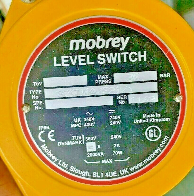 MOBREY  Level Switch S36D6A/F21/1 Vertical Float for Pump Control 30 BAR