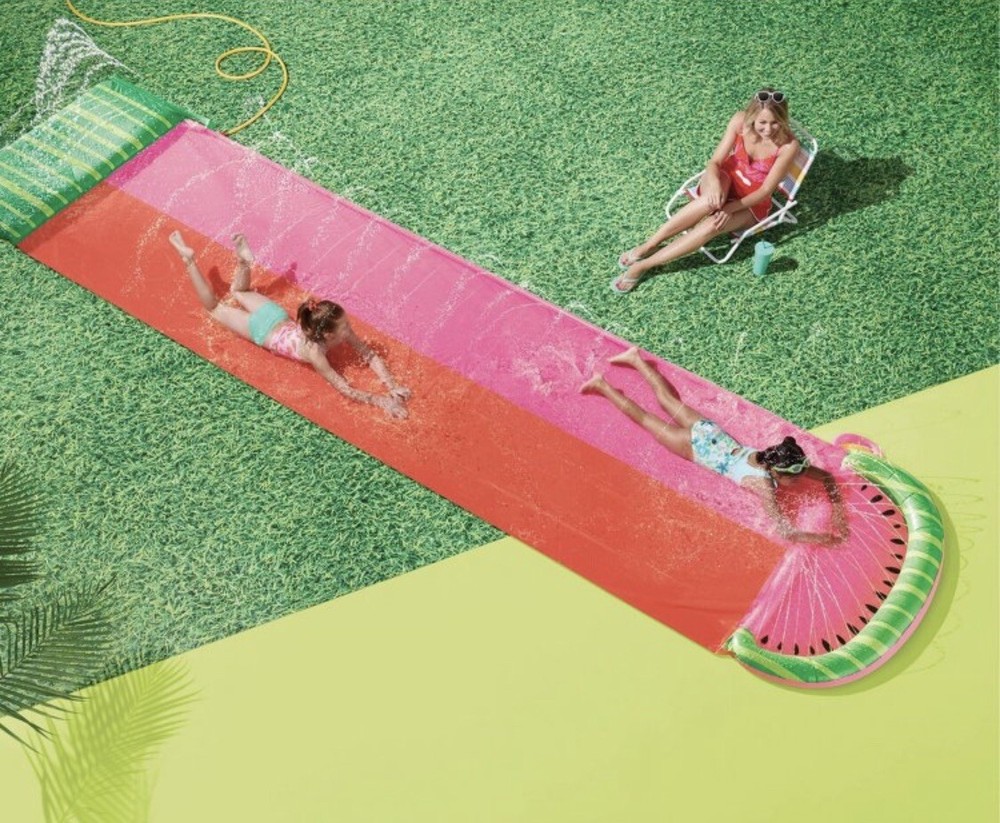 Watermelon Aqua Ramp Double Water Slide - Sun Squad