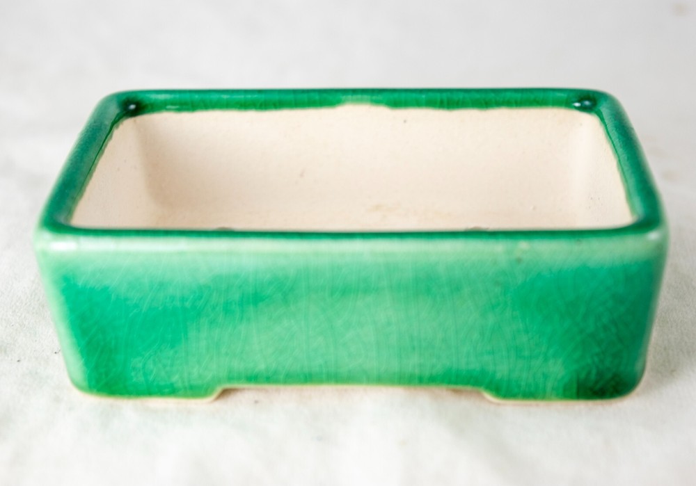 Fine Rectangular Cactus & Succulent, Shito, Mame Bonsai Pot + Mesh 4"x 3"x 1.25"