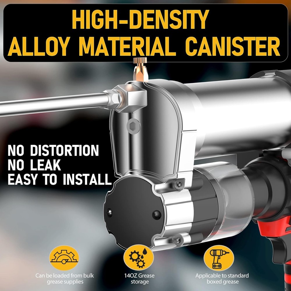 Electric Grease Gun Drill Adapter with 14 OZ Load,