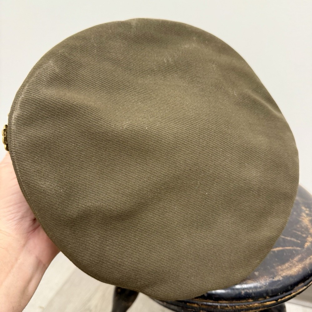 Original WWII US Army True Crusher Visor Hat Named Pilot
