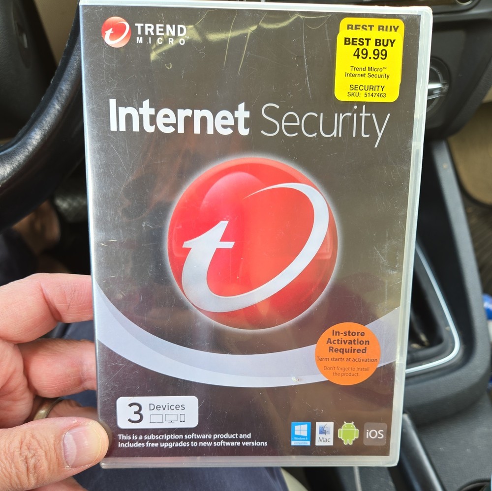 Trend Micro Internet Security (2014) 3 Devices - Windows 8 Mac IOS Android NEW