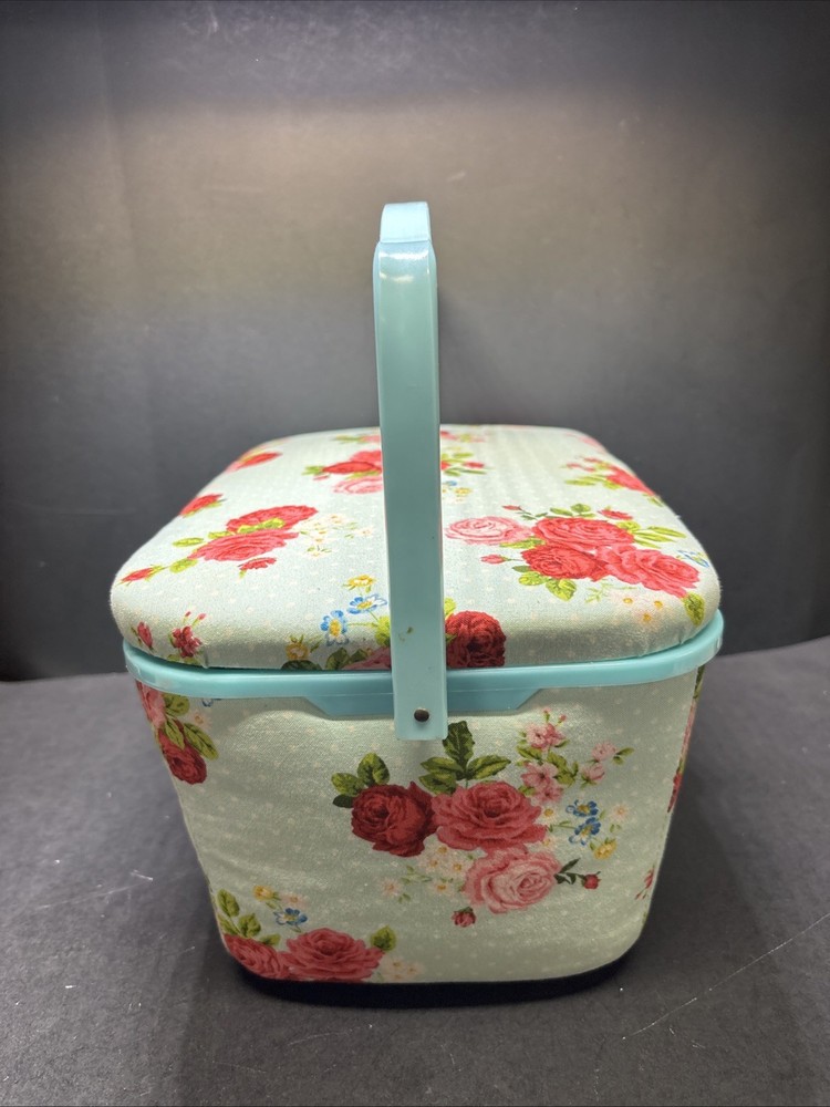 Vintage Sewing Box -Rose Pattern