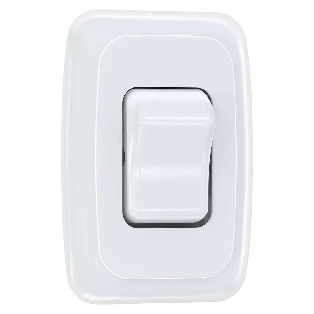 Single 1 Gang On-Off 12 volt White Light Switch - RV Camper Trailer Marine Boat