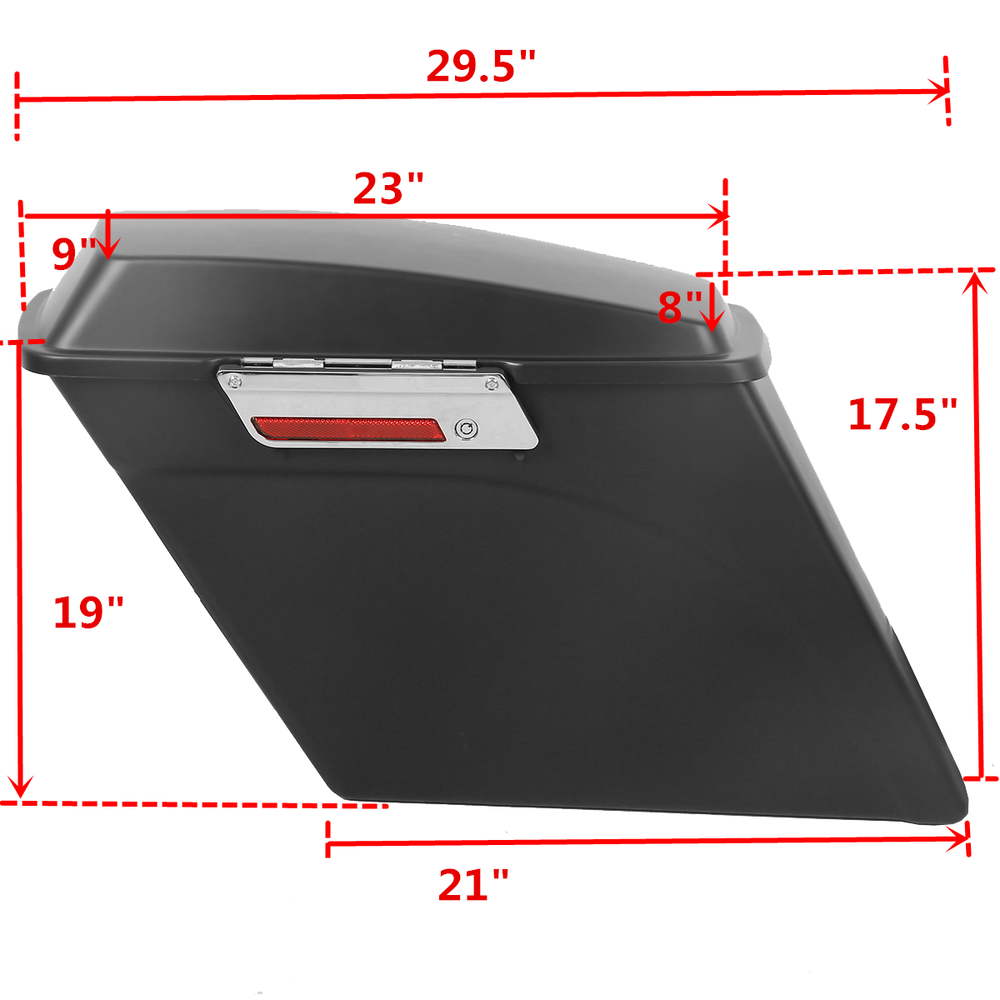 Matte Black 5" Saddlebag Conversion Bracket Fit For Harley Softail Deluxe 84-17