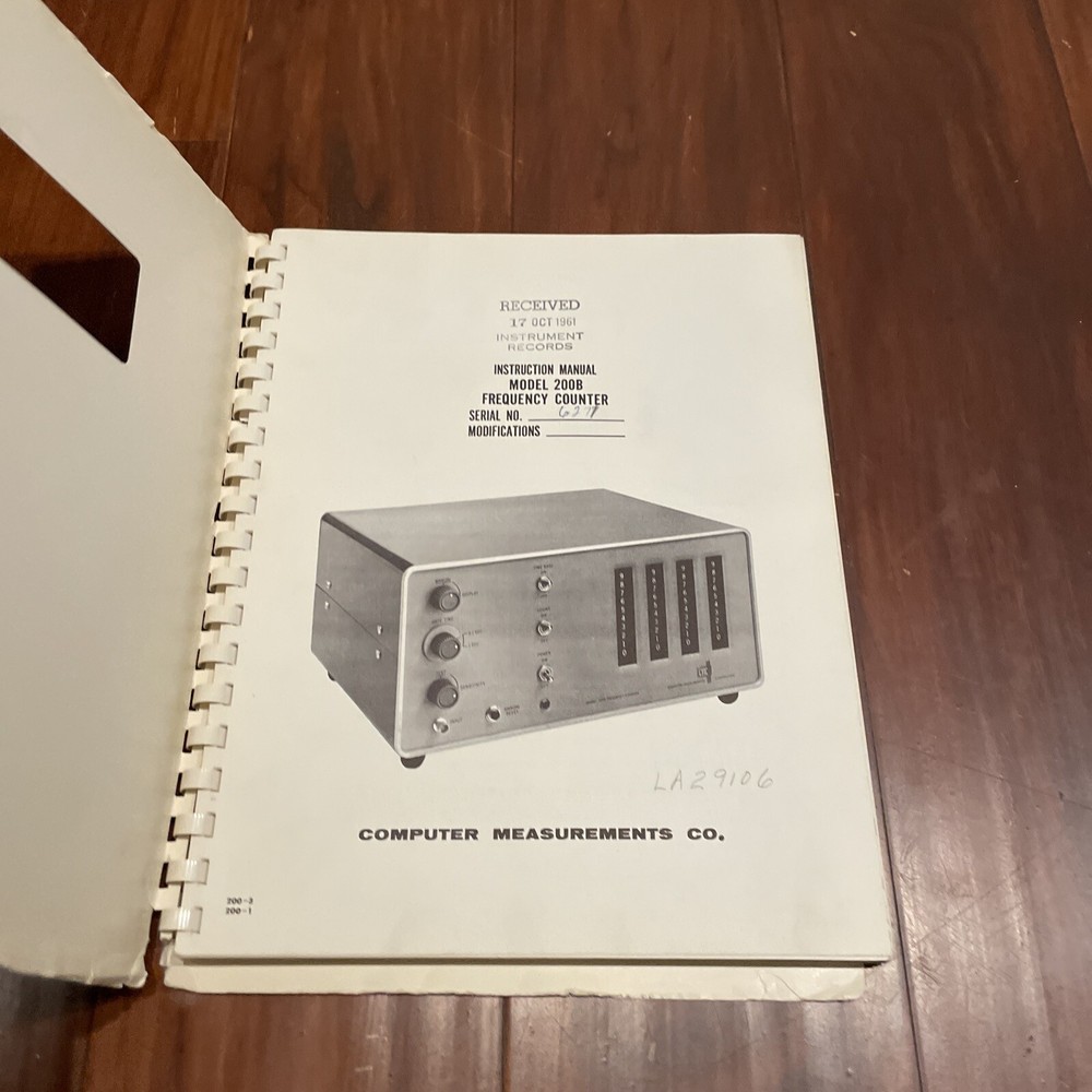 CMC Model 200B Frequency Counter Instruction Manual