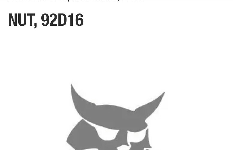 92D-16 Nuts, 92D16 150 Pc Bobcat