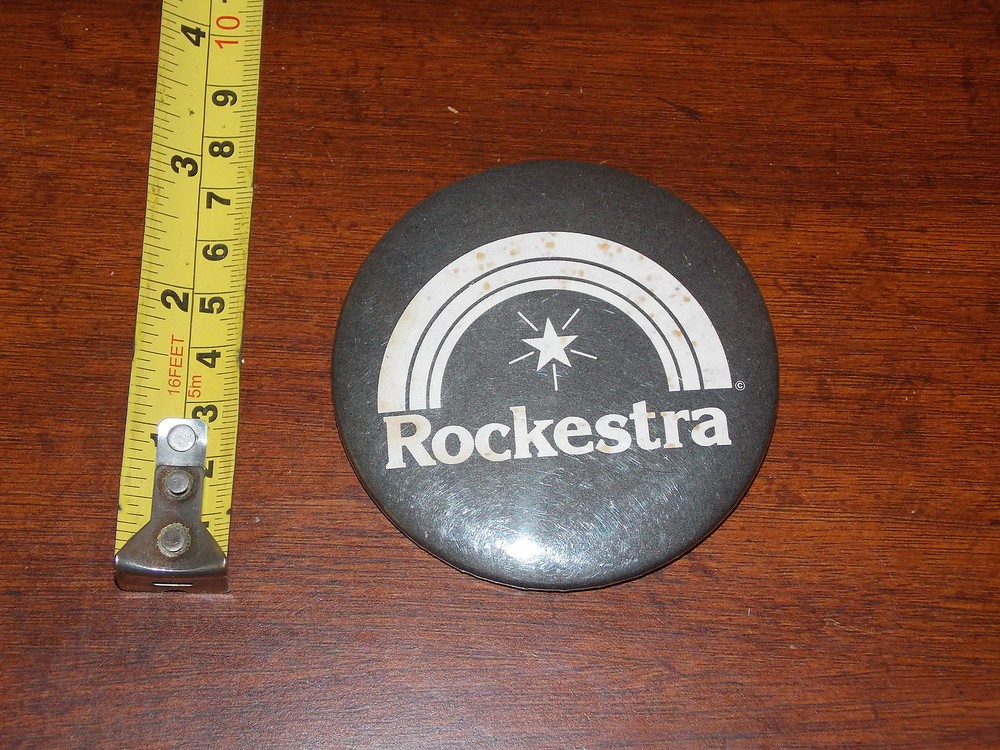 RARE OLD PINBACK BUTTON ROCKESTRA
