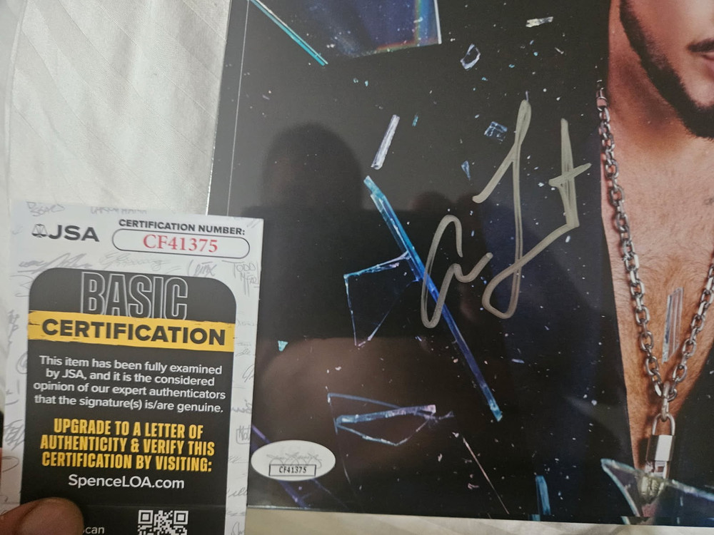 Adam Lambert Autographed Record Album Insert High Drama JSA Certified