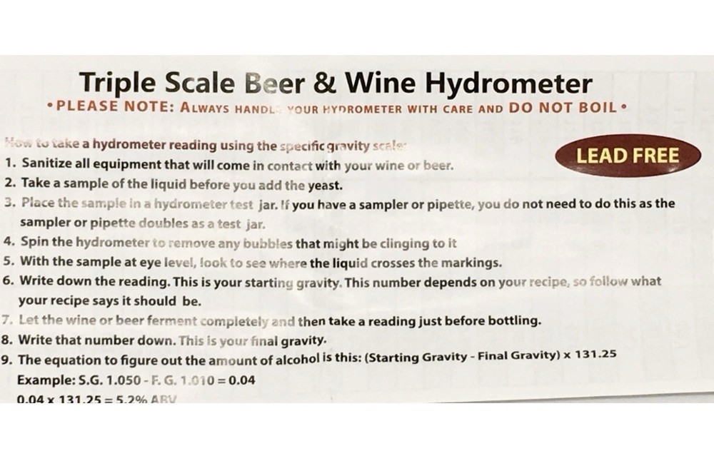 2 Triple Scale Beer Wine Precision Hydrometer Specific Gravity Brix Balling Case