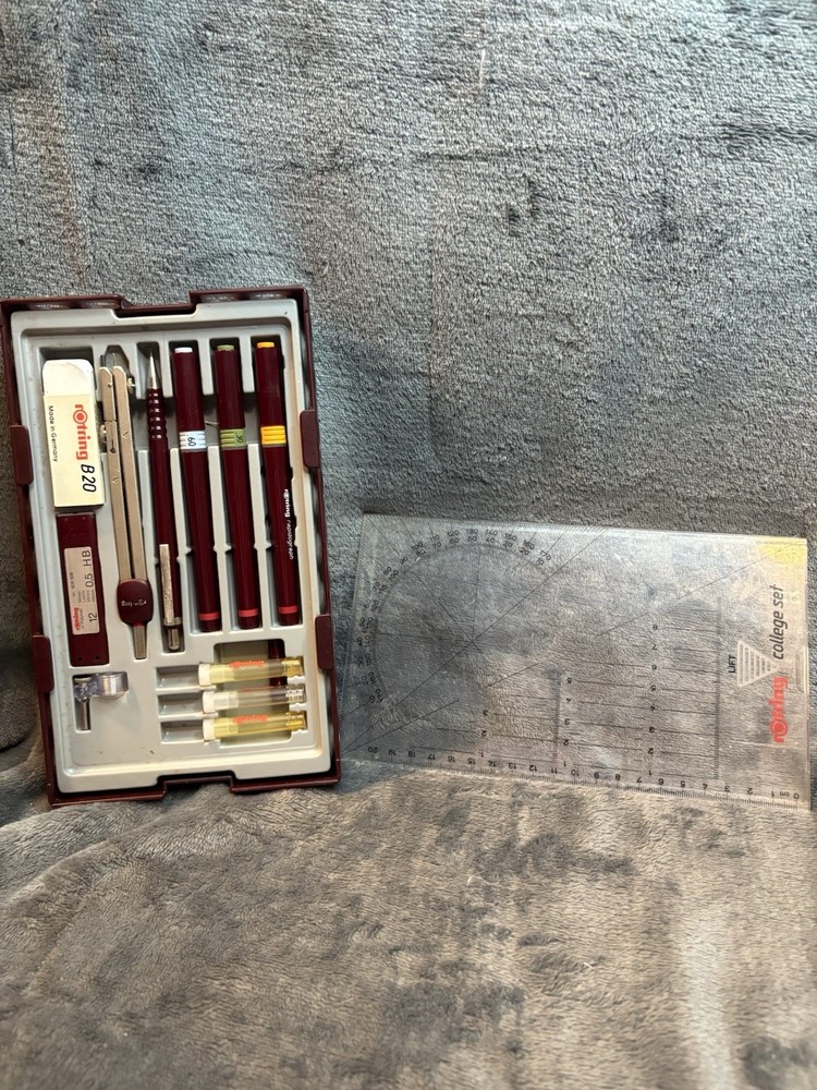 Rotring Drawing Set Drafting Kit Engineering Compass
