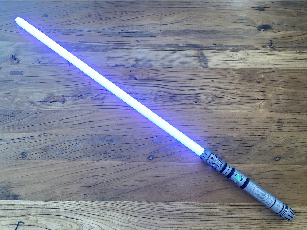 Sabertrio Vektra Custom Light Saber Installed Green Colored Ignition Button CFX